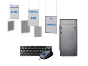 Computador completo intel 4gb hd 500gb teclado e mouse - OUZZE