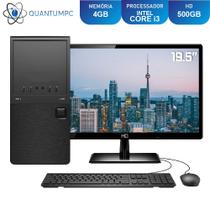 Computador Completo Intel Core i3 4GB HD 500GB Monitor 19.5" LED HDMI Quantum Star