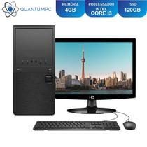 Computador Completo Intel Core i3 4GB SSD 120GB Monitor LED HDMI Quantum Star