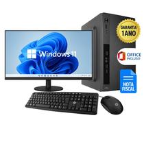 Computador Completo Intel Core i3 8GB SSD 240GB Monitor 19 Pronto Para Uso Rápido Garantia 1 Ano
