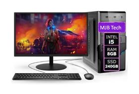 Computador Completo Intel Core I5 8gb de Ram Ssd 240-256gb Monitor Led 19" Hdmi