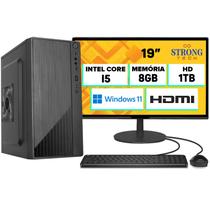 Computador Completo Intel Core i5 8GB HD 1TB Monitor 19" Windows 11 Hdmi Teclado e Mouse Desktop Pc