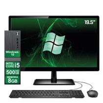 Computador Completo Intel Core i5 8GB HD 500GB Windows 10 Monitor 19" HDMI 3green ElitePC Slim