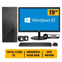 Computador Completo Intel Core i5 8GB SSD 480GB Monitor LED 19" HDMI - BEST BOY