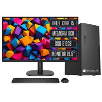 Computador Completo Intel Core i5 8GB SSD 512GB Windows 10 Monitor LED 19.5 Computador Completo Intel Core i5 8GB SSD 512GB Windows 10 Monitor LED 19.5