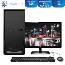 Computador Completo Intel Core i5 RAM 8GB HD 1TB Monitor 21.5" Full HD LED Quantum Home and Business