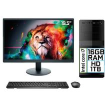 Computador Completo Intel Core i7 16GB HD 1TB Monitor LED 19.5" HDMI EasyPC Go