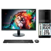 Computador Completo Intel Core i7 16GB HD 3TB Monitor LED 19.5" HDMI EasyPC Go Computador Completo Intel Core i7 16GB HD 3TB Monitor LED 19.5" HDMI EasyPC Go