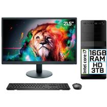 Computador Completo Intel Core i7 16GB HD 3TB Monitor LED 21.5" HDMI EasyPC Go Computador Completo Intel Core i7 16GB HD 3TB Monitor LED 21.5" HDMI EasyPC Go
