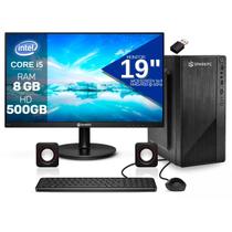 Computador Completo Intel i5 8gb HD 500gb Monitor 19" Wifi