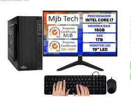 Computador Completo Intel I7 16gb HD 1tb Mon 19 Computador Completo Intel I7 16gb HD 1tb Mon 19