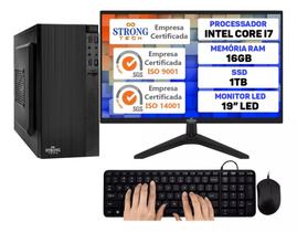 Computador Completo Intel I7 16gb Ssd 1tb Mon 19
