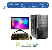 Computador Completo+kit Gamer Multilaser Core I3/4gb/ssd 128gb /linux com Monitor 17.1" Trs-hk7 - BRAZILPC/MULTILASER