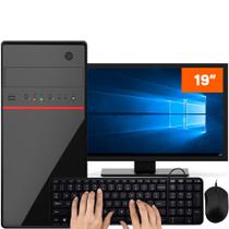 Computador Completo Monitor 19” Intel Core i3 4GB SSD 120GB Windows 10 Hdmi Teclado e Mouse Desktop Pc