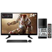 Computador Completo Monitor TV LED 24" Intel Core i5 8GB SSD 240GB Wifi EasyPC PCTV