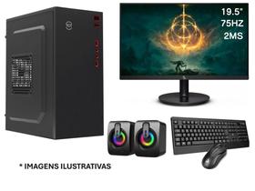 Computador completo para escritório e estudo com 8 gb memória ram e ssd de 120gb
