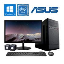 Computador Completo PC CPU Flex ASUS Intel Core i3 10GB SSD 120Gb Com Kit Monitor 17" Windows 10