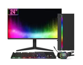 Computador Completo RGB Intel Core i7 16GB SSD 1TB Kit Gamer Monitor LED 24 Windows 11 Clique PC