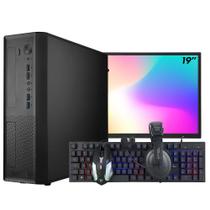 Computador Completo SFF Slim Ark Monitor 19'' Intel Core i7 4770 8GB SSD 240GB Linux Combo Gamer