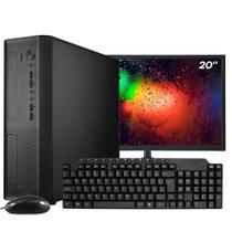 Computador Completo SFF Slim Ark Monitor 20'' Intel Core i7 2600 8GB SSD 480GB Windows 10 Pro Kit Multimidia