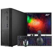 Computador Completo SFF Slim Ark Monitor 20'' Intel Core i7 4770 16GB SSD 480GB Linux Combo Gamer