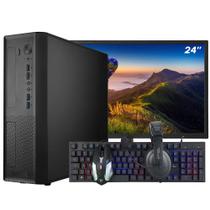 Computador Completo SFF Slim Ark Monitor 24'' Intel Core i7 860 8GB SSD 120GB Linux Combo Gamer
