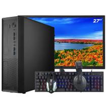 Computador Completo SFF Slim Ark Monitor 27'' Intel Core i7 3770 8GB SSD 120GB Windows 10 Pro Combo Gamer