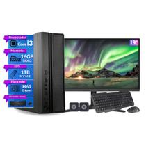 Computador Completo Slim Core i3 16gb 1tb ssd nvme kit teclado e mouse Monitor de 19 - PC Master Computador Completo Slim Core i3 16gb 1tb ssd nvme kit teclado e mouse Monitor de 19 - PC Master