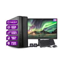 Computador Completo Slim Core i3 16GB SSD 512GB Kit teclado e mouse Monitor de 19 - PC Master