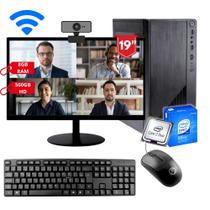Computador Completo Wifi Intel Dual Core 8gb Hd 500gb Kit Multimídia Monitor 19 Webcam - Digital I