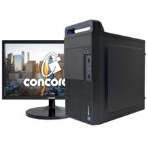 Computador Concórdia Informática Intel Core i5-10400F, 8GB, SSD 256GB, Monitor 19.5 + Teclado e Mouse, Linux, Preto - 39768