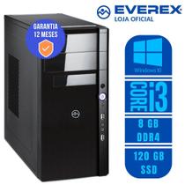 Computador Core i3-8100, 8GB DDR4, 120GB SSD e Windows 10 - Everex