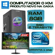 Computador Core i3, 8GB, SSD 2TB, Monitor 23'6 POL. LED, Windows 10, Completo. - A World Micro