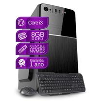 Computador Core i3 8gb ssd 512gb kit teclado e mouse - PC Master
