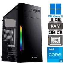 Computador Core I5-10400, RAM 8GB DDR4, SSD 240, GT-H510 Com Slot M2, Rede Gigabit, MT-210BK, Windows 11 Computador Core I5-10400, RAM 8GB DDR4, SSD 240, GT-H510 Com Slot M2, Rede Gigabit, MT-210BK, Windows 11