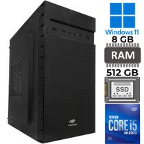 Computador Core i5-10500, SSD NVME 512 GB, Memória RAM 8GB DDR4, Windows 11 pro