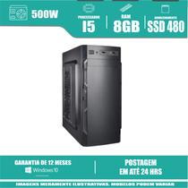 Computador Core i5 8gb SSd 480gb Windows 10 Pro Fonte 500w 80 Plus