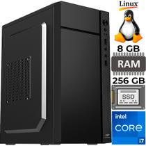 Computador Core i7-4770, 3.4GHz, Placa Mãe H81, Memória RAM 8GB, SSD 256GB, Linux, Mousepad