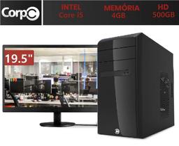 Computador CorPC Intel Core i5 4GB DDR3 HD 500GB HDMI FullHD audio 5.1 Monitor LED 19.5