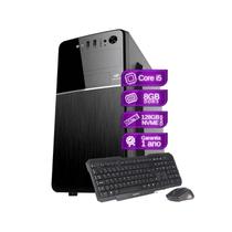 Computador CPU Core i5 8GB SSD 128GB nvme kit teclado e mouse - PC Master