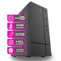 Computador CPU Core i5 8GB SSD 512GB nvme kit teclado e mouse - PC Master