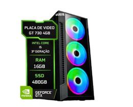 Computador Cpu Gamer Core I5 3470 + Geforce 4GB + Ssd 480gb + 16gb Ram + 500W - gabhayom gb1749