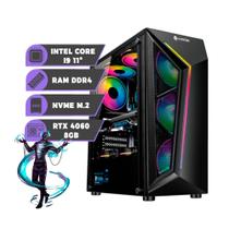 Computador Cpu Gamer Intel Core i9 11ª Geração, 64gb Ram, Nvme 2tb, RTX 4060 8gb - Pc Preto