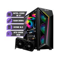 Computador Cpu Gamer Intel Core i9 11ª Geração, 64gb Ram, Nvme 2tb, RTX 5060 8gb - Pc Preto
