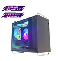 Computador Cpu Gamer Intel i9 11ª 16gb Ram Ssd 2tb Rtx 3060 12gb - Gabinete Tiny Pro Cinza