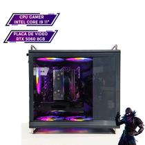 Computador Cpu Gamer Intel i9 11ª 64gb Ram Ssd 2tb Rtx 5060 8gb - Gabinete Tiny Pro Cinza - PRIME SHOCK
