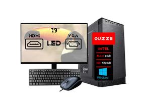 Computador cpu intel 8gb hd 500gb c/monitor teclado e mouse