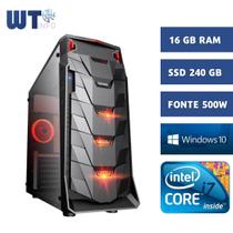 Computador Cpu Intel I7 2600 3,8 Ghz + Ssd 240gb + 16gb Mem Ram + Fonte 550w - WT INFO I7 TERCEIRA