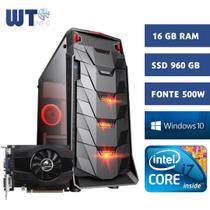 Computador Cpu Intel I7 2600 3,8 Ghz + Ssd 960 gb + 16 gb + Placa de vídeo RX 560 4 GB + Fonte 550w + Wi-Fi - WT INFO