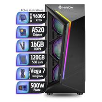 Computador Cpu PC Gamer AMD Ryzen 5 4600g Vega 7 16gb ddr4 120gb ssd sata - PC Master